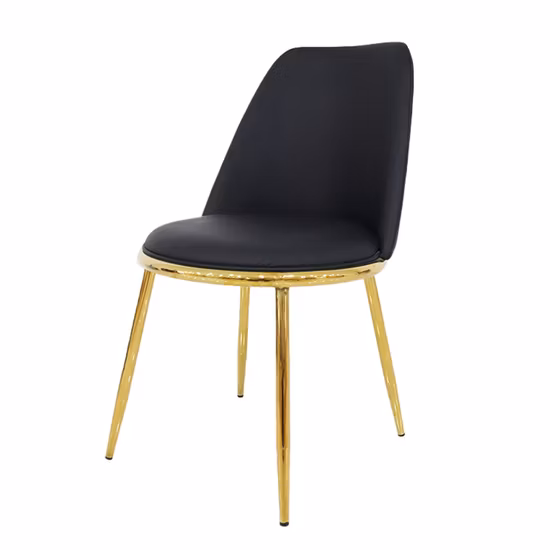 Veludo sem braços preto OEM boa venda de móveis para casa Cadeira de jantar/ Mesa de jantar/ Cadeira de jogos/ Mesa de centro/ Cadeira de escritório/ Cadeira de jogos/ Cadeira de jantar